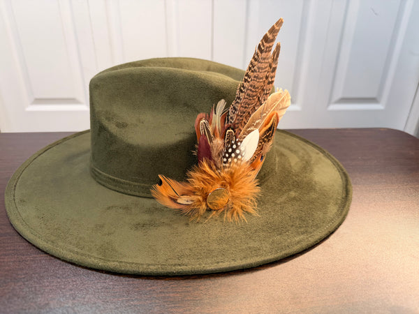 Decorative Hat Feather-Polka Eggplant