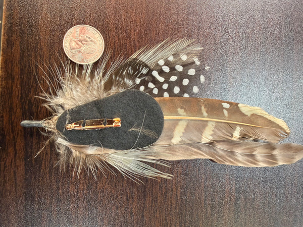 Decorative Hat Feather-Polka Polka Tan