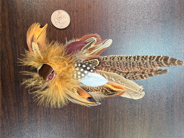 Decorative Hat Feather-Polka Eggplant