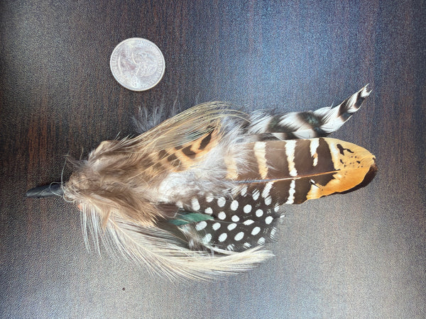 Decorative Hat Feather-Polka Polka Tan