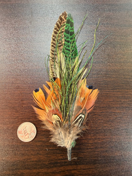 Decorative Hat Feather-Shimmer GREEN