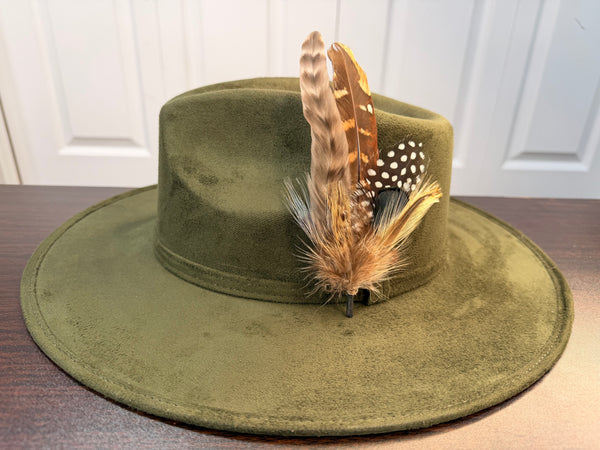 Decorative Hat Feather-Polka Polka Tan
