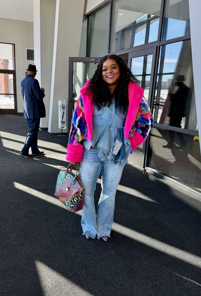 Colorful Faux Fur Jacket