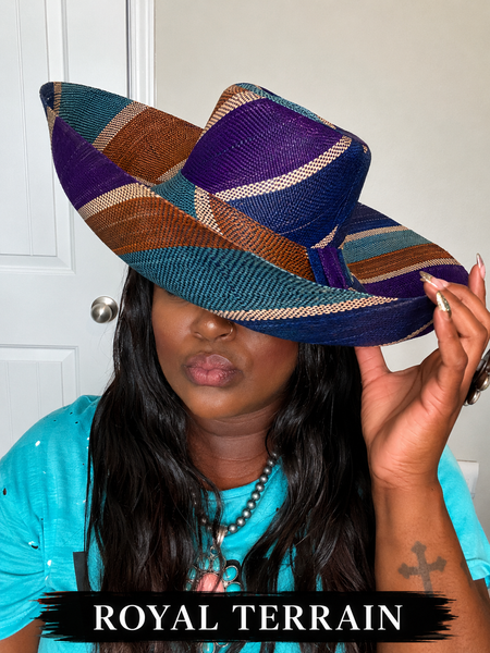The Crown Collection: 7" Wide Brim Stripe Hats