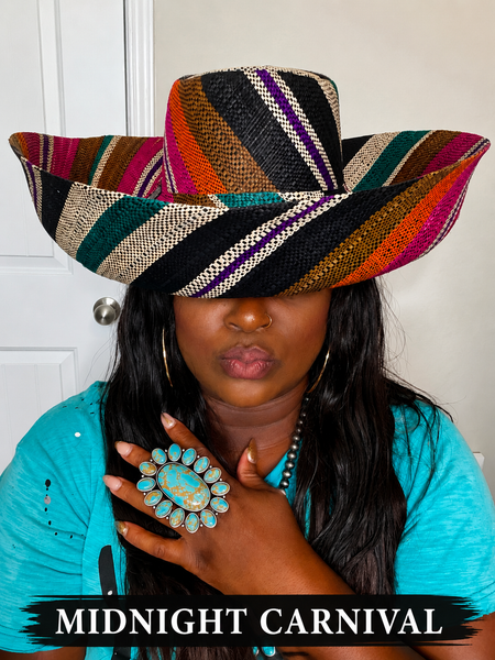 The Crown Collection: 7" Wide Brim Stripe Hats