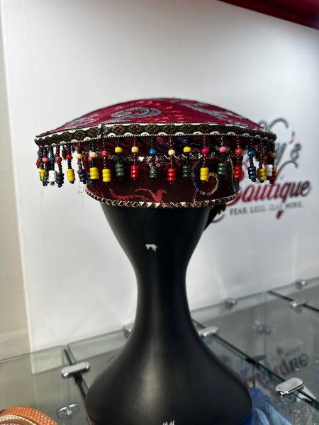 SteamPunk Beaded Sequin Capt Hat 22"/56cm