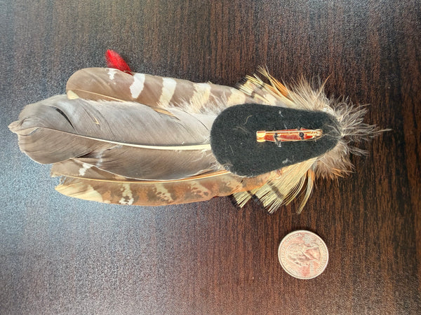 Decorative Hat Feather- RED