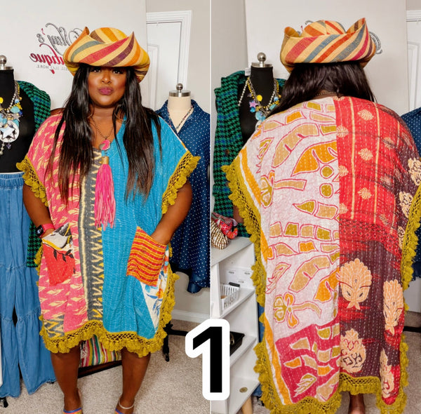 Tassel Me Boho Kantha Tunic