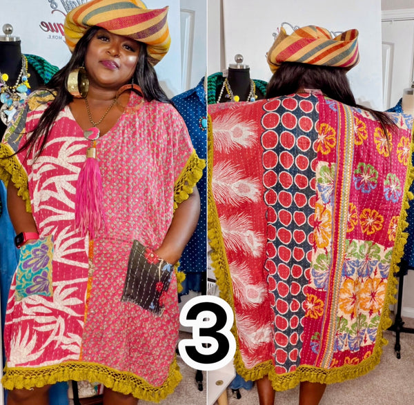 Tassel Me Boho Kantha Tunic