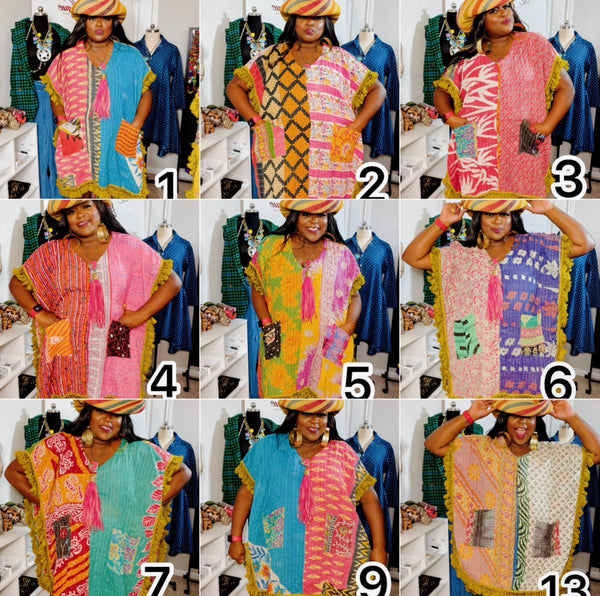 Tassel Me Boho Kantha Tunic