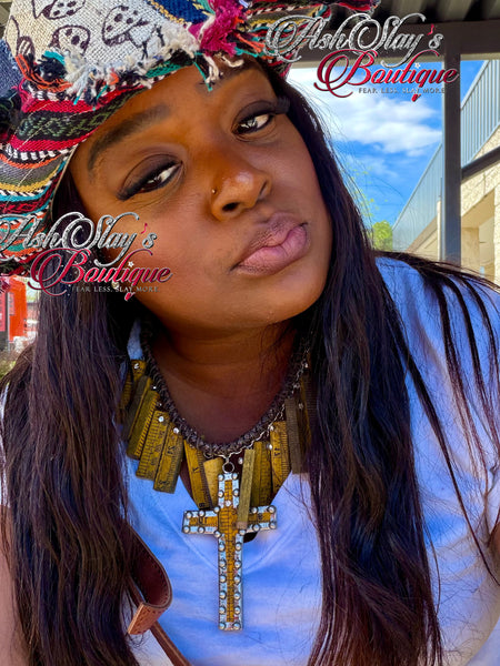 Patchwork Frayed Mushroom Bucket Hat-Unisex (One of a Kind-PatchWork Colors and Designs Vary on Each Hat) (Ready to Ship)
