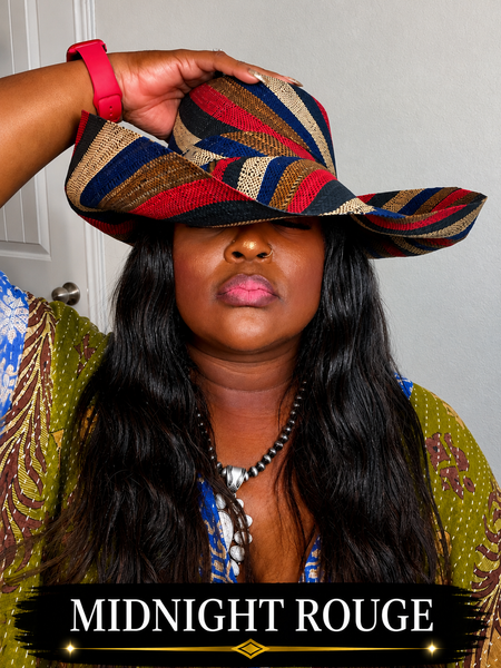 The Crown Collection: 7" Wide Brim Stripe Hats