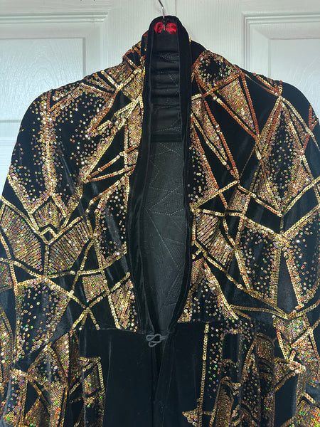 Old Hollywood/Harlem Nights Luxe Robe with matching Turban