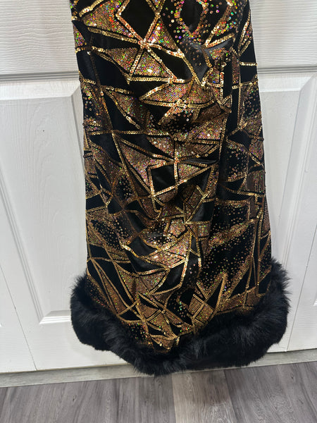 Old Hollywood/Harlem Nights Luxe Robe with matching Turban