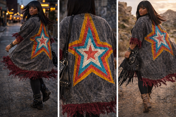 The Rebel Star Star Duster- BLACK